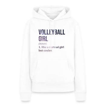 Volley-ball-ball Volley-volley-ball - Sweat à capuche Premium bio Femme - blanc - Devant - Julia (174cm)