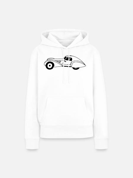 Schwarzes Auto und Wassertropfen - Frauen Premium Bio Hoodie - Weiß