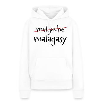 Diagonale Rote Linie - Frauen Premium Bio Hoodie - Weiß - Vorne - Julia (174cm)