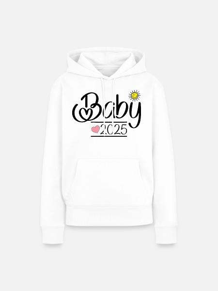 Baby 2025 - Frauen Premium Bio Hoodie - Weiß