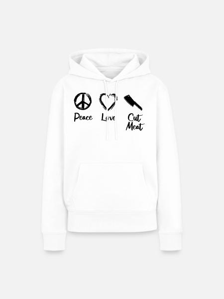 Fleischer Motivation - Frauen Premium Bio Hoodie - Weiß