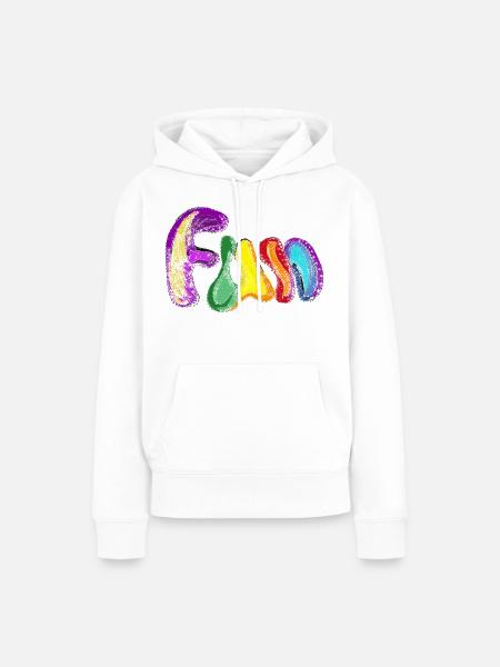FUN - Frauen Premium Bio Hoodie - Weiß