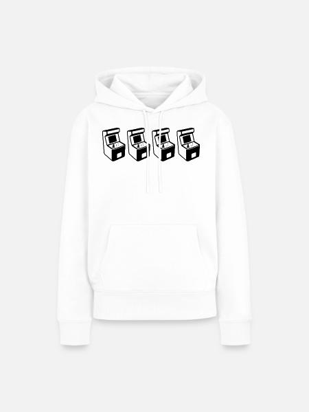 Arcade Automaten - Frauen Premium Bio Hoodie - Weiß
