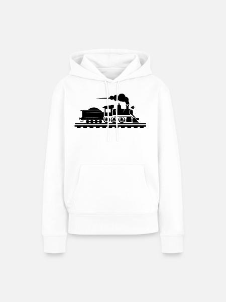 Eisenbahn Grafik - Frauen Premium Bio Hoodie - Weiß