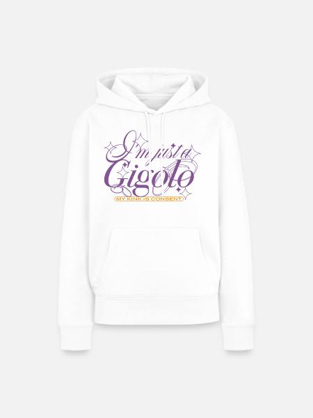 Just a Gigolo – With Consent - Frauen Premium Bio Hoodie - Weiß