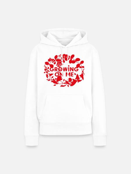 Growing on me - Frauen Premium Bio Hoodie - Weiß