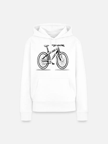Fahrrad Skizze - Frauen Premium Bio Hoodie - Weiß
