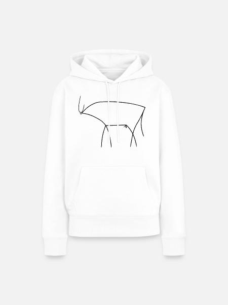 Stier - Frauen Premium Bio Hoodie - Weiß