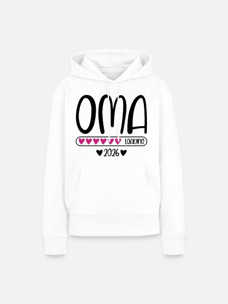 Oma 2026 loading - Frauen Premium Bio Hoodie - Weiß
