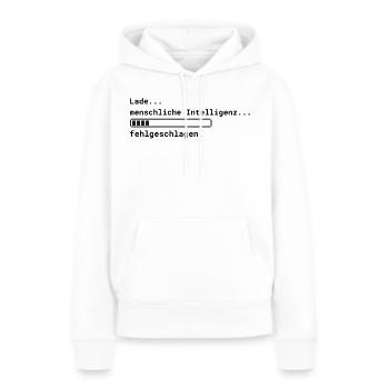 Lade Intelligenz - Frauen Premium Bio Hoodie - Weiß - Vorne - Julia (174cm)