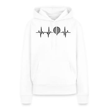 Cardiogramme de golf - Sweat à capuche Premium bio Femme - blanc - Devant - Julia (174cm)