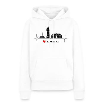 Skyline Lippstadt - Frauen Premium Bio Hoodie - Weiß - Vorne - Julia (174cm)