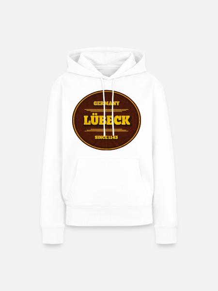 Lübeck Siegel Seit 1143 - Frauen Premium Bio Hoodie - Weiß