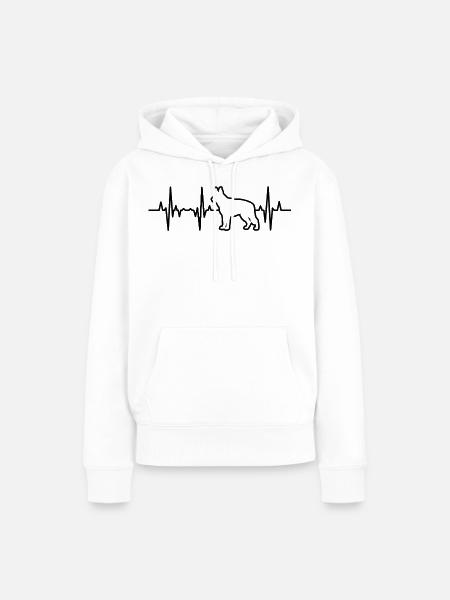 Deutscher Schäferhund Pulsschlag - Frauen Premium Bio Hoodie - Weiß