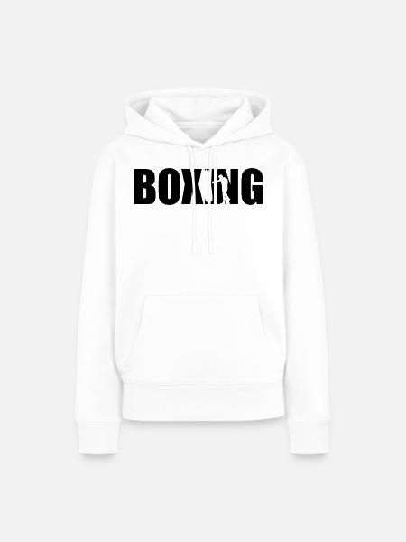Boxen - Frauen Premium Bio Hoodie - Weiß