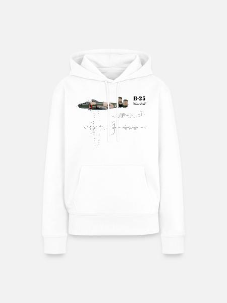 B-25 - Frauen Premium Bio Hoodie - Weiß
