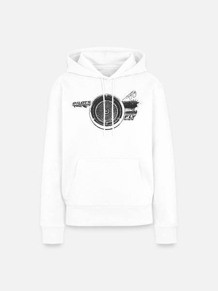 Jetpower Legacy - Frauen Premium Bio Hoodie - Weiß