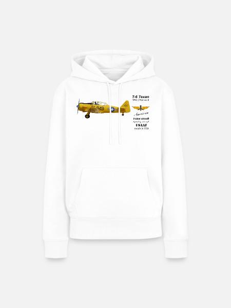 T-6 Texan - Frauen Premium Bio Hoodie - Weiß