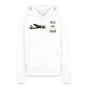 B-17 Forteresse volante - Sweat à capuche Premium bio Femme - blanc - Devant - Julia (174cm)