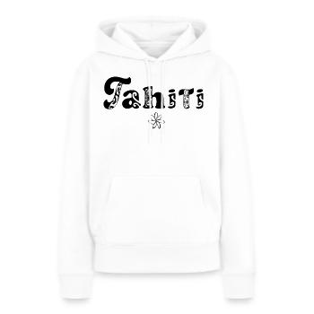 Tahiti - Frauen Premium Bio Hoodie - Weiß - Vorne - Julia (174cm)