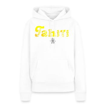 Tahiti (Sonnenuntergang) - Frauen Premium Bio Hoodie - Weiß - Vorne - Julia (174cm)