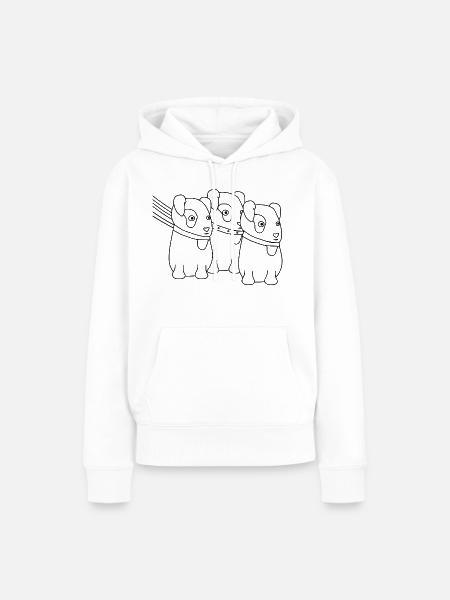 Russellbande - Frauen Premium Bio Hoodie - Weiß