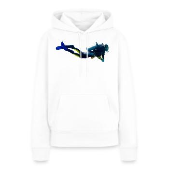 Diver - Frauen Premium Bio Hoodie - Weiß - Vorne - Julia (174cm)