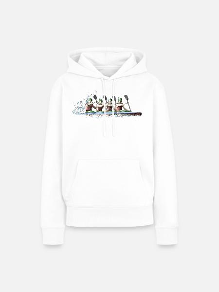 Kanurennsport - Frauen Premium Bio Hoodie - Weiß