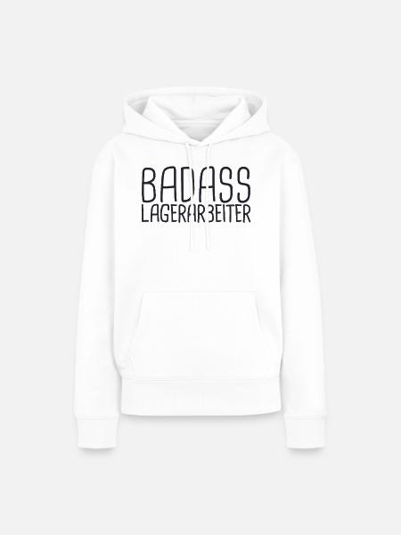 Lagerarbeiter Badass - Frauen Premium Bio Hoodie - Weiß
