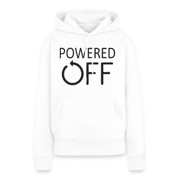 ÉTEINT Éteint et en mode veille - Sweat à capuche Premium bio Femme - blanc - Devant - Julia (174cm)