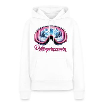 Piste princess - Sweat à capuche Premium bio Femme - blanc - Devant - Julia (174cm)