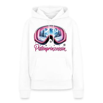 Piste princess - Sweat à capuche Premium bio Femme - blanc - Devant - Julia (174cm)