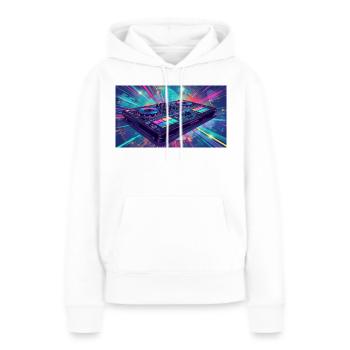 Ich liebe Musik - Frauen Premium Bio Hoodie - Weiß - Vorne - Julia (174cm)
