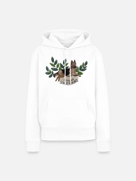 Deutscher Schäferhund Botanika - Frauen Premium Bio Hoodie - Weiß