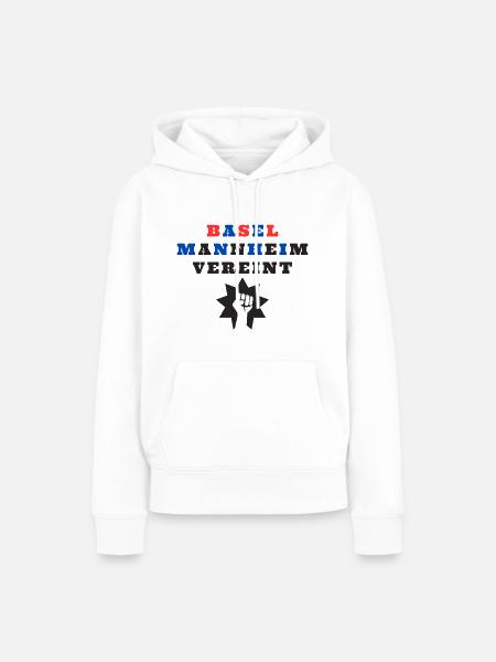 Basel und Mannheim vereint - Frauen Premium Bio Hoodie - Weiß
