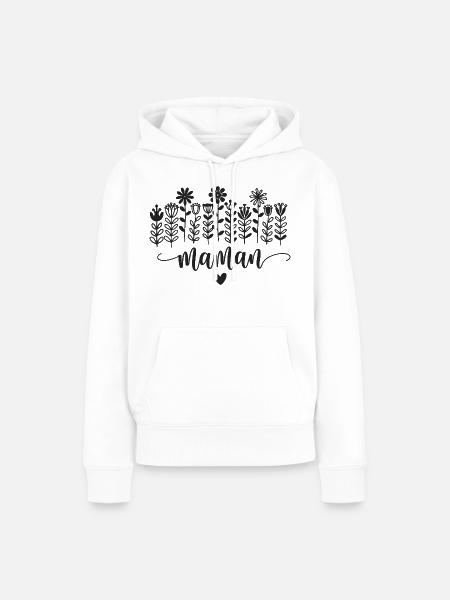 Mama - Frauen Premium Bio Hoodie - Weiß