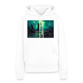 Dark fantasy illustration - Sweat à capuche Premium bio Femme - blanc - Devant - Julia (174cm)