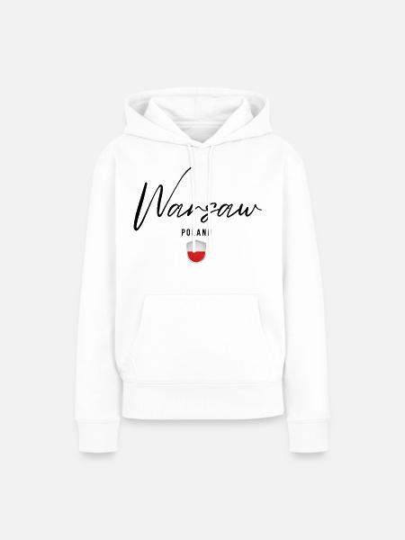 Elegantes Design Warschau, Warschau Polen - Frauen Premium Bio Hoodie - Weiß