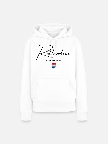 Rotterdam, Niederlande, ich liebe Rotterdam - Frauen Premium Bio Hoodie - Weiß