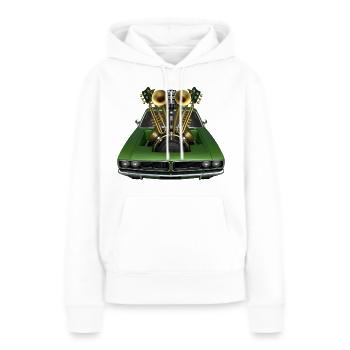BRASS BAND – Ton & Bild - Frauen Premium Bio Hoodie - Weiß - Vorne - Julia (174cm)