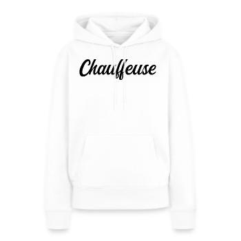 Chauffeuse Routière Professionnelle Conductrice Pr - Sweat à capuche Premium bio Femme - blanc - Devant - Julia (174cm)