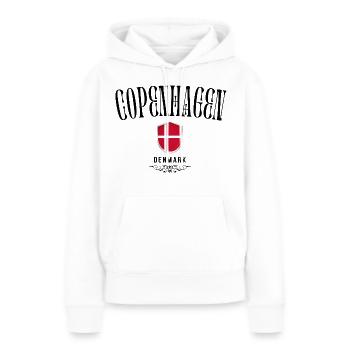 Souvenir Copenhague, Copenhague Danemark - Sweat à capuche Premium bio Femme - blanc - Devant - Julia (174cm)
