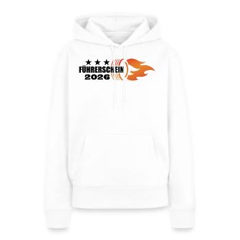 Permis de conduire dépassé en 2026 - Permis de conduire - Sweat à capuche Premium bio Femme - blanc - Devant - Julia (174cm)