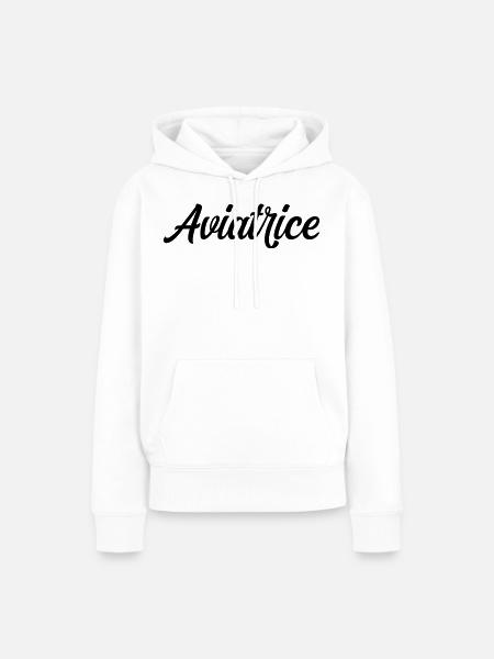 Fliegerpilot Flugzeugflug - Frauen Premium Bio Hoodie - Weiß