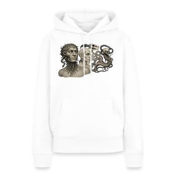 THE DAMNED #4 - dark hell - Sweat à capuche Premium bio Femme - blanc - Devant - Julia (174cm)