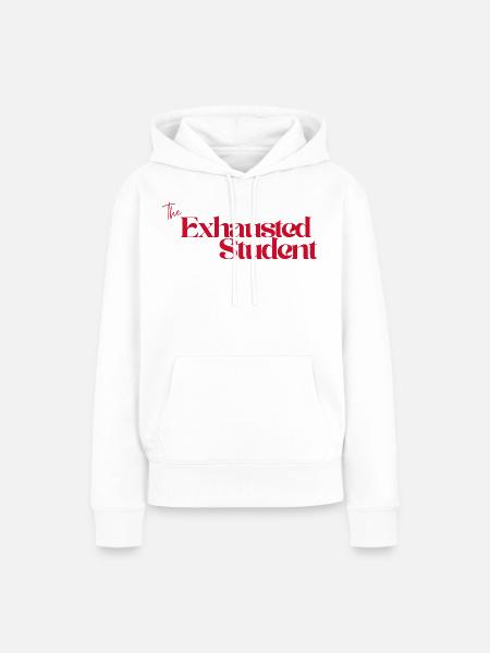 The Exhausted Student  - Frauen Premium Bio Hoodie - Weiß
