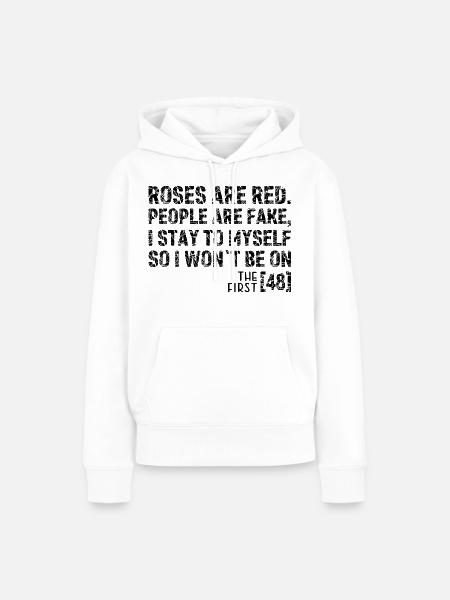 Isolierter Geist Dunkles Zitat - Frauen Premium Bio Hoodie - Weiß