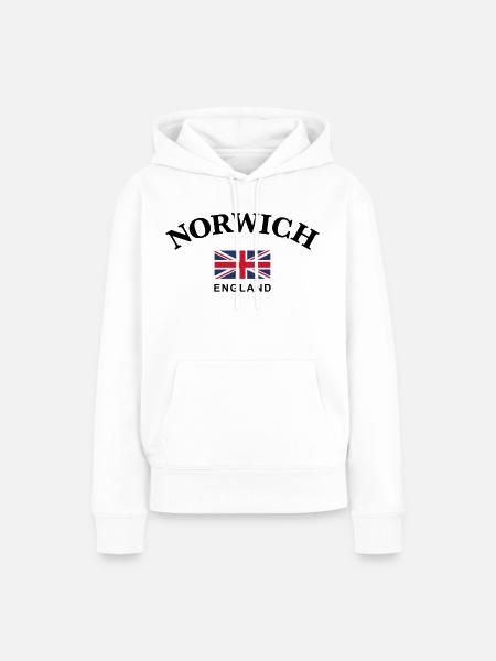 Norwich, England - Frauen Premium Bio Hoodie - Weiß
