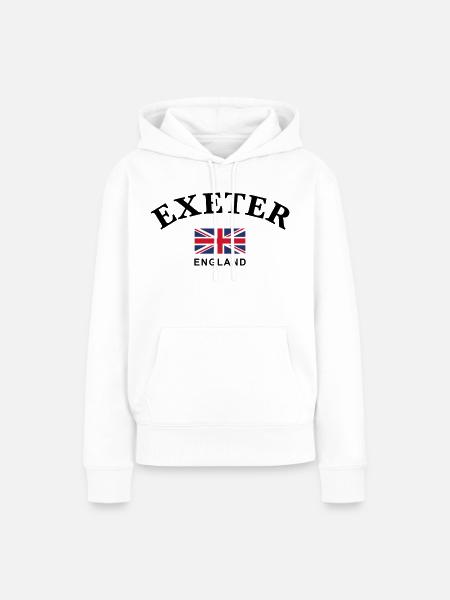 Exeter, England - Frauen Premium Bio Hoodie - Weiß