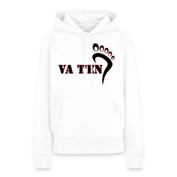 GEHEN SIE WEG - Frauen Premium Bio Hoodie - Weiß - Vorne - Julia (174cm)